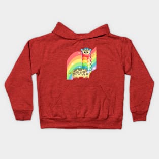 Rainbow Giraffe Kids Hoodie